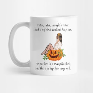 Peter Peter Pumpkin Eater nursery rhyme Mug